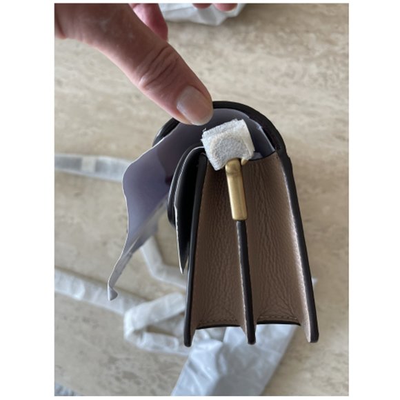 Coach Tabby Crossbody Strap B4 Dark Brown Teak Leather Snap Gold Handbag Bag New - Picture 4 of 6